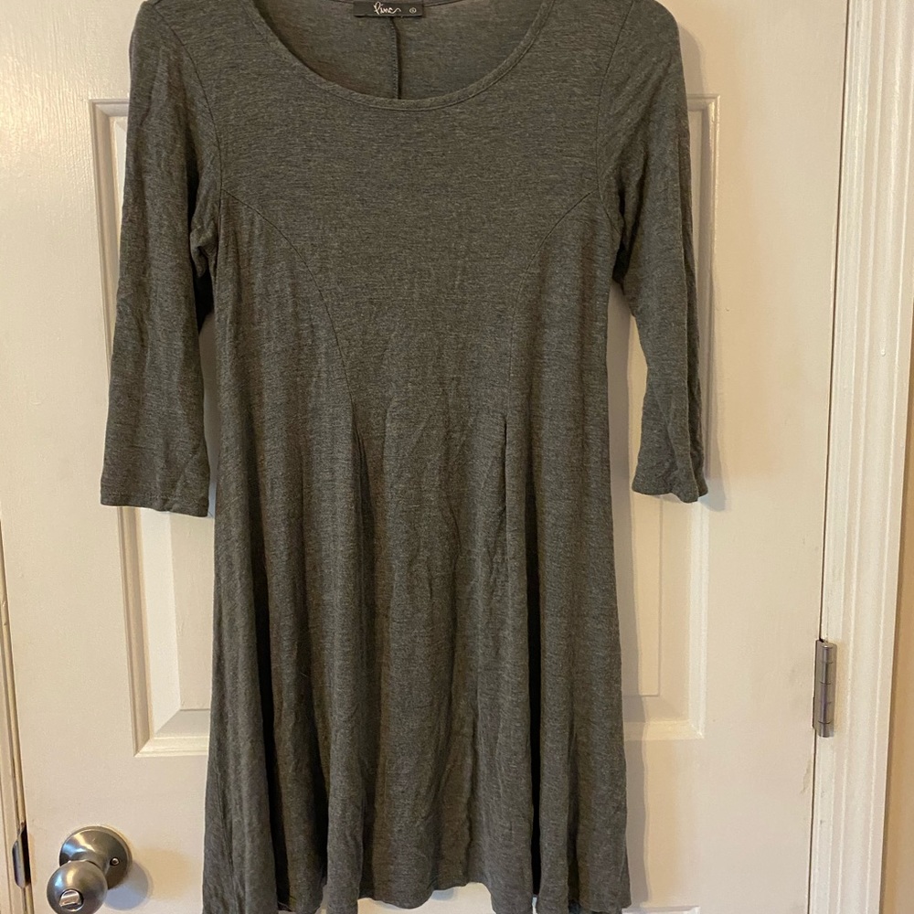 Gray tunic top/baby doll dress - super soft